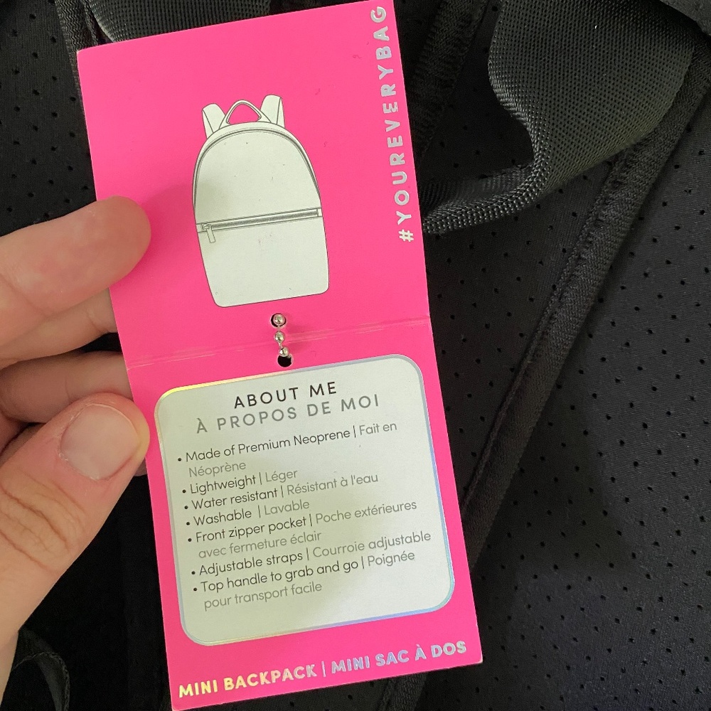 Black Mini Backpack - Picture 5 of 8